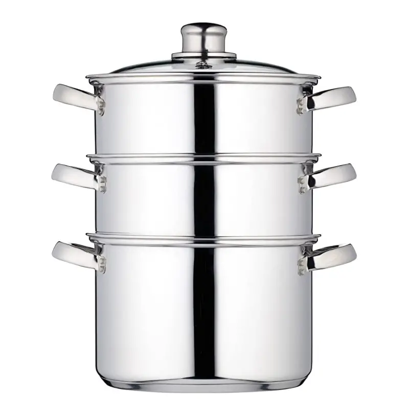 20Cm Stackable Three-Tier Stainless Steel Steamer – Kitchen Craft 1