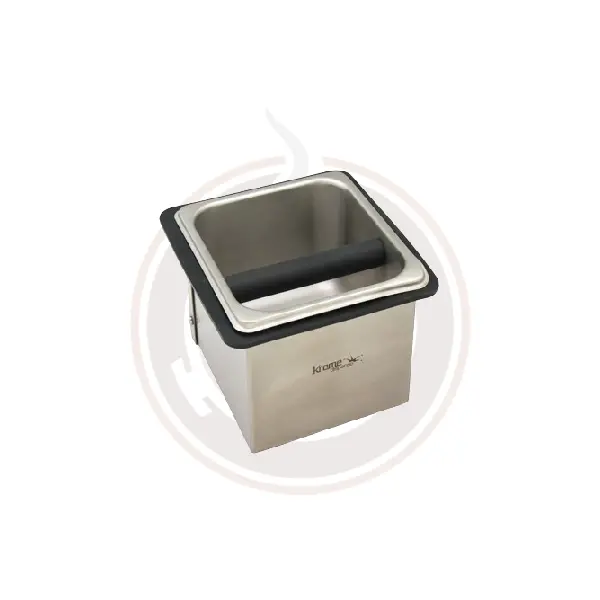 7.32" X 7.32" X 5.07" Countertop Stainless Steel Knock Box 1