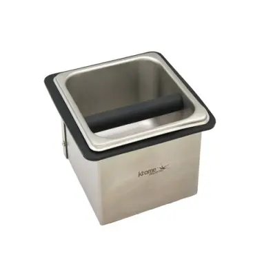 7.32" X 7.32" X 5.07" Countertop Stainless Steel Knock Box 2