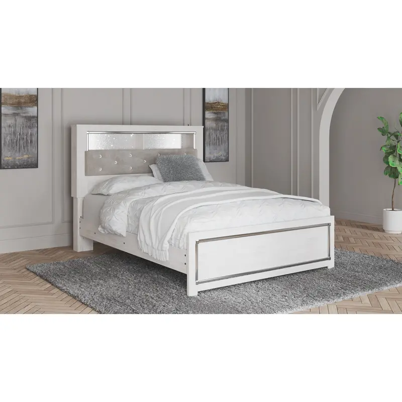 Altyra Bookcase Platform Bed With Integrated Shelving 2