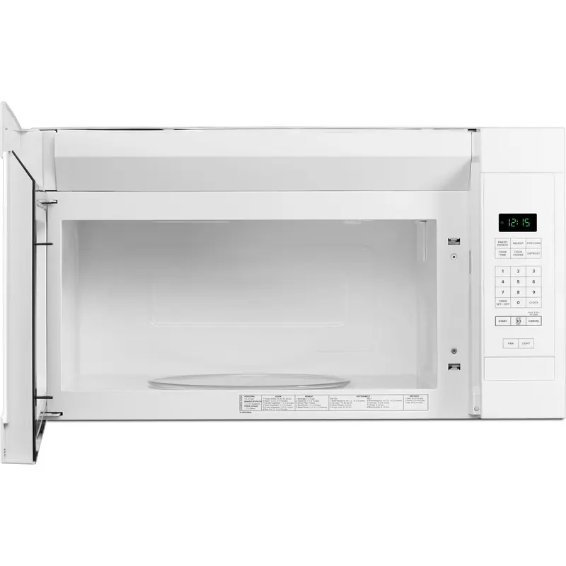 Amana 1.6 Cu. Ft. Over-The-Range Microwave With One-Touch 30-Second Add-On – White (Yamv2307Pfw) 2