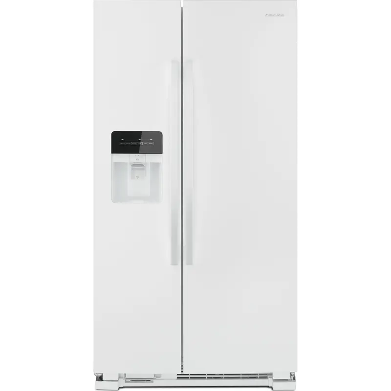 Amana 33-Inch Side-By-Side Refrigerator – White With External Ice/Water Dispenser (Asi2175Grw) 1