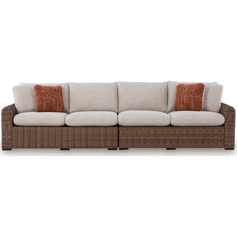 Angel Island Modular L-Shaped Loveseat With Cushions 1