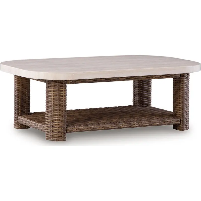 Angel Island Woven Resin Outdoor Coffee Table 1