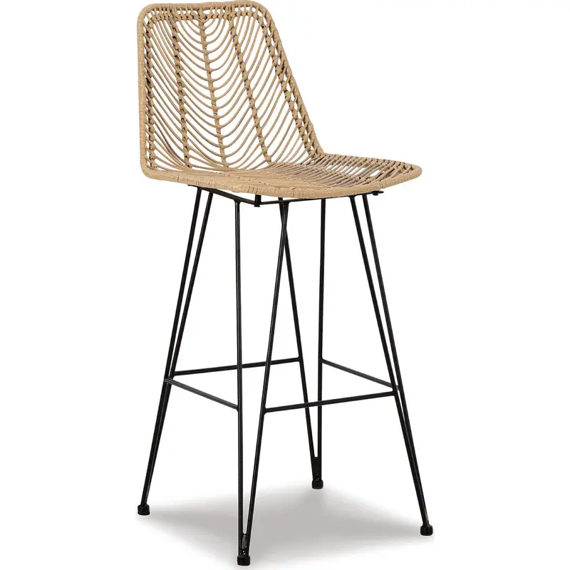 Angentree Bar-Height Stool – Industrial-Style Metal Base 1