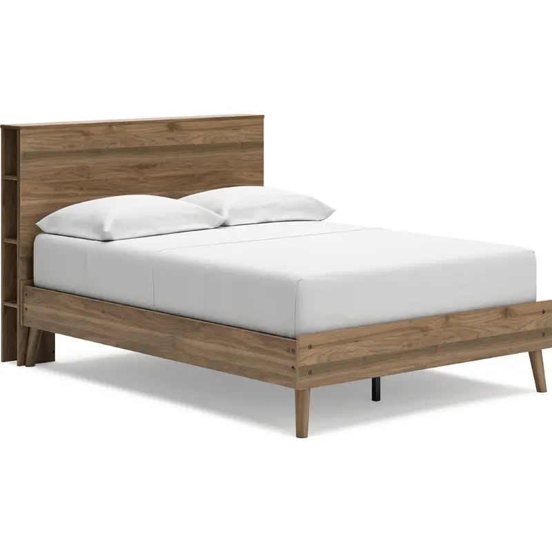 Aprilyn Full-Size Bookcase Bed – Built-In Shelving & Platform Design 1
