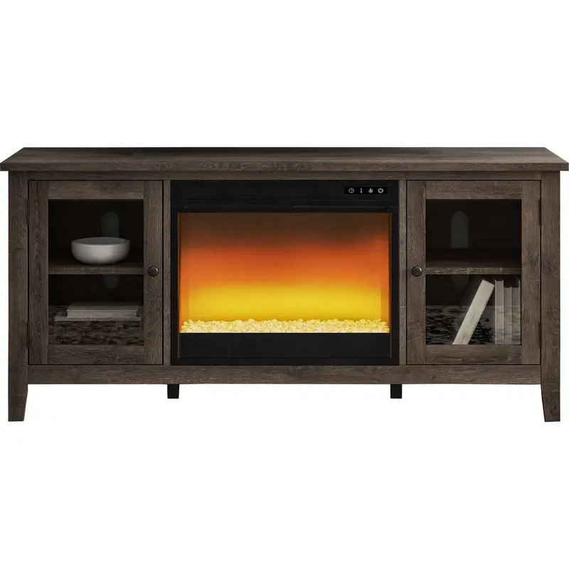 Arlenbry Media Console Tv Stand – Adjustable Shelf Entertainment Center 1