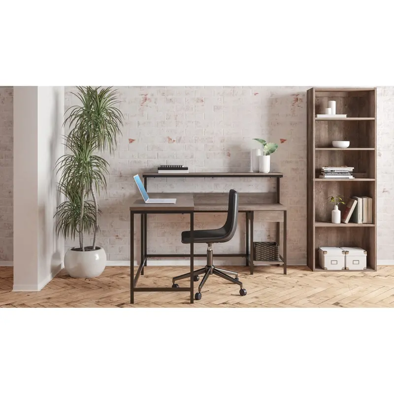 Arlenbry Open-Back Wooden Bookcase With Adjustable Shelves 2