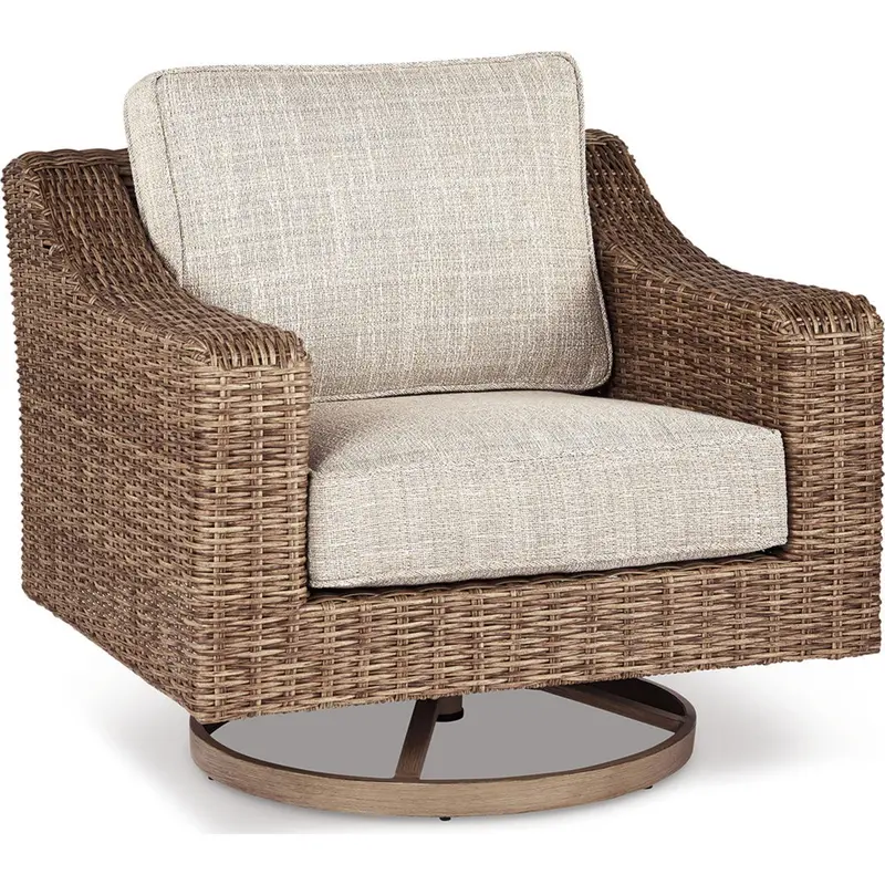 Beachcroft Swivel Outdoor Lounge Chair With Cushions 1