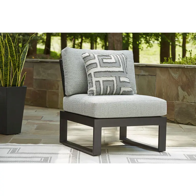 Beachloft Weather-Resistant Modular Armless Outdoor Chair W/ Cushion 2
