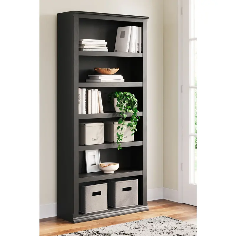 Beckincreek Tall Bookcase With Five Adjustable Shelves And Sturdy Pine Construction 2