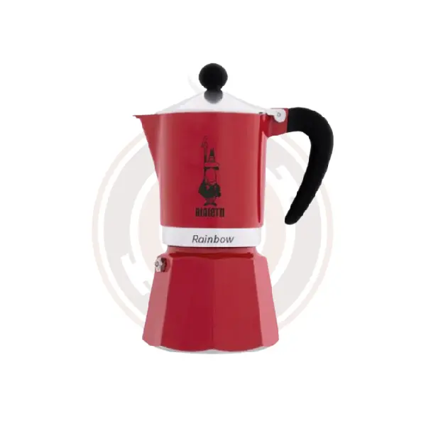 Bialetti Moka Rainbow Espresso Maker – Bold Red Aluminum 1
