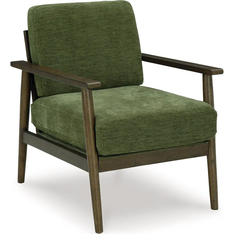 Bixler Showood Upholstered Accent Chair With Curved Backrest 1