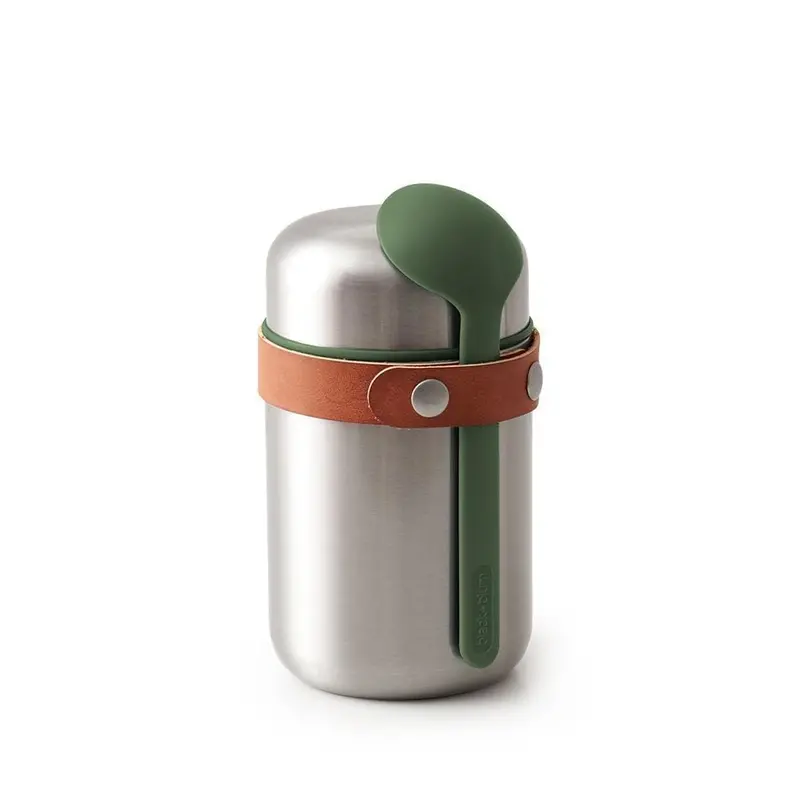 Black & Blum Insulated Food Flask – Olive Green Thermal Carrier For Hot Or Cold Meals 1