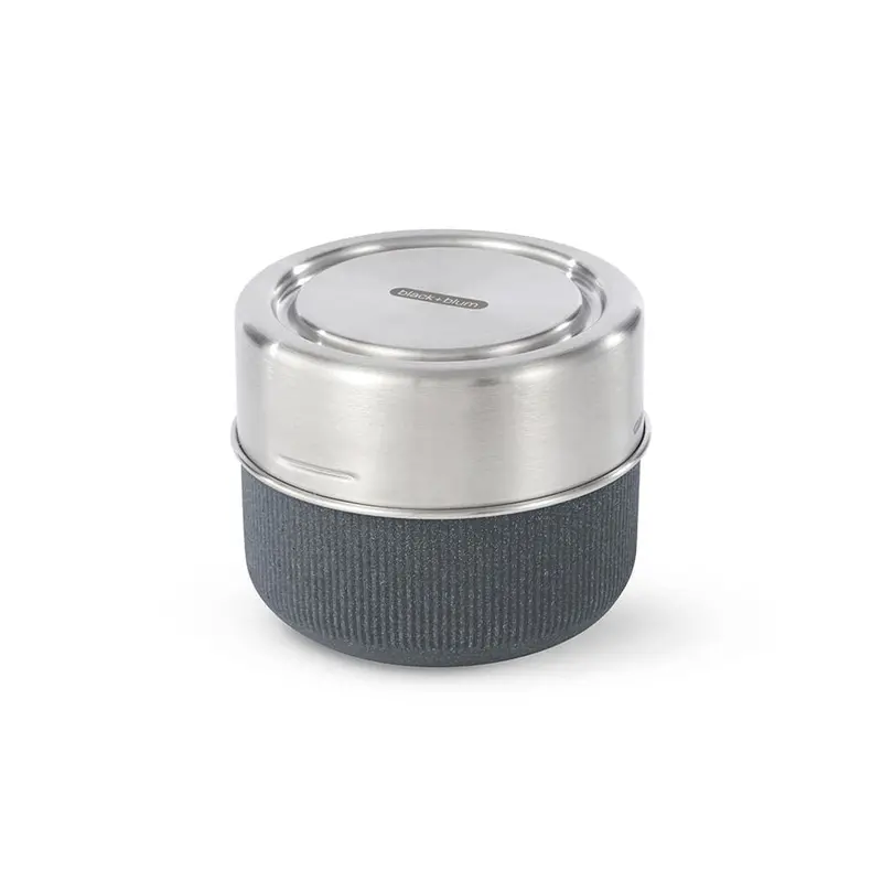 Black & Blum Large Glass Lunch Pot – Slate Finish With Secure Lid 1