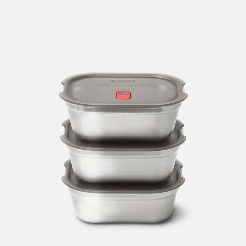 Black & Blum Stainless Steel Meal Prep Containers – 3-Piece Set 1