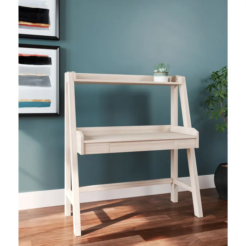 Blariden Executive Desk With Wall-Mounted Hutch 2
