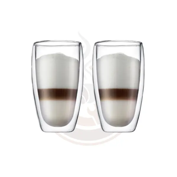 Bodum Pavina Double-Wall Glass Tumblers – 15 Oz, 2-Piece Set 1