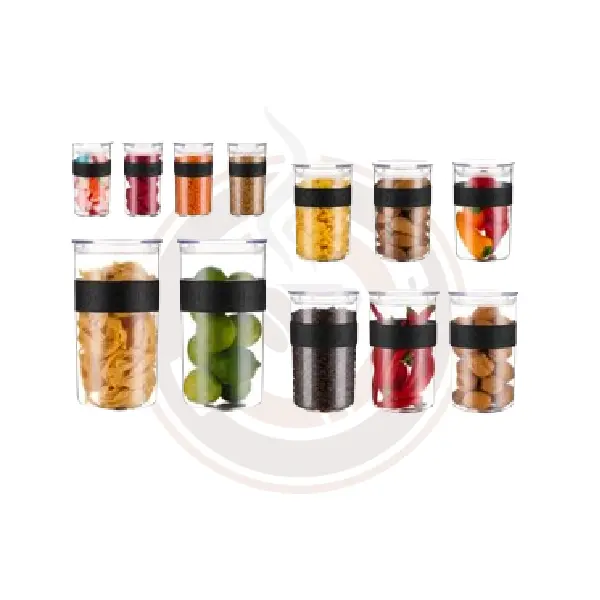 Bodum Presso 12-Piece Airtight Glass Storage Jar Set 1