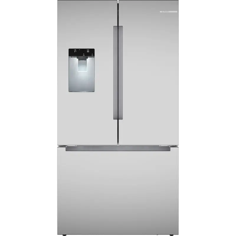 Bosch 100 Series 36-Inch French Door Bottom-Freezer Refrigerator In Brushed Steel With Anti-Fingerprint Finish (B36Cd10Ens) 1