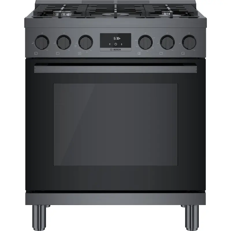 Bosch 800 Series 30-Inch Black Stainless Steel Gas Freestanding Range (Hgs8045Uc) 1