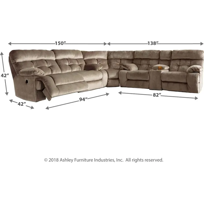 Brassville-Exclusive 3-Piece Power Reclining Sectional 2