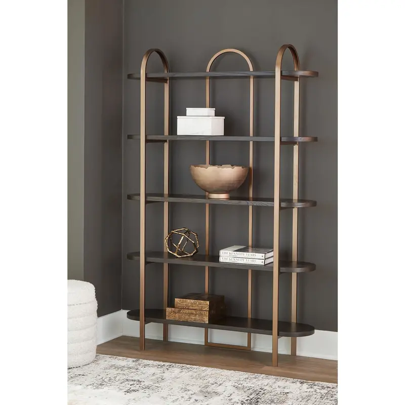 Brentmour Open-Back Bookcase With Shelves 2
