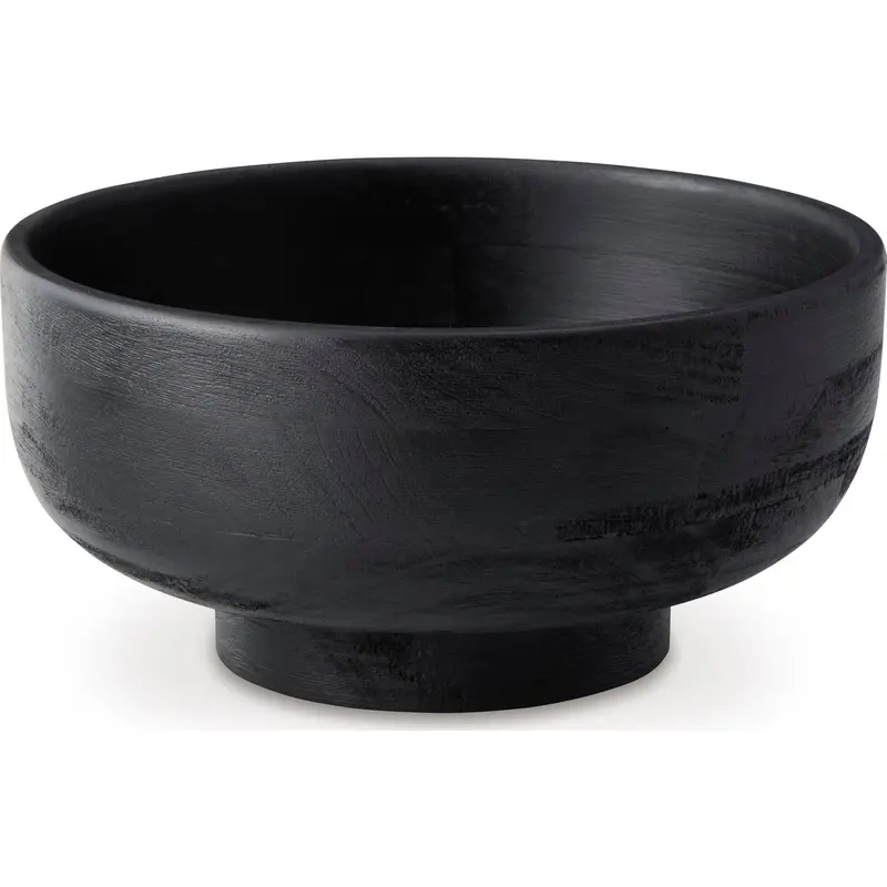 Brynnington Ceramic Serving Bowl With Wood Base 1