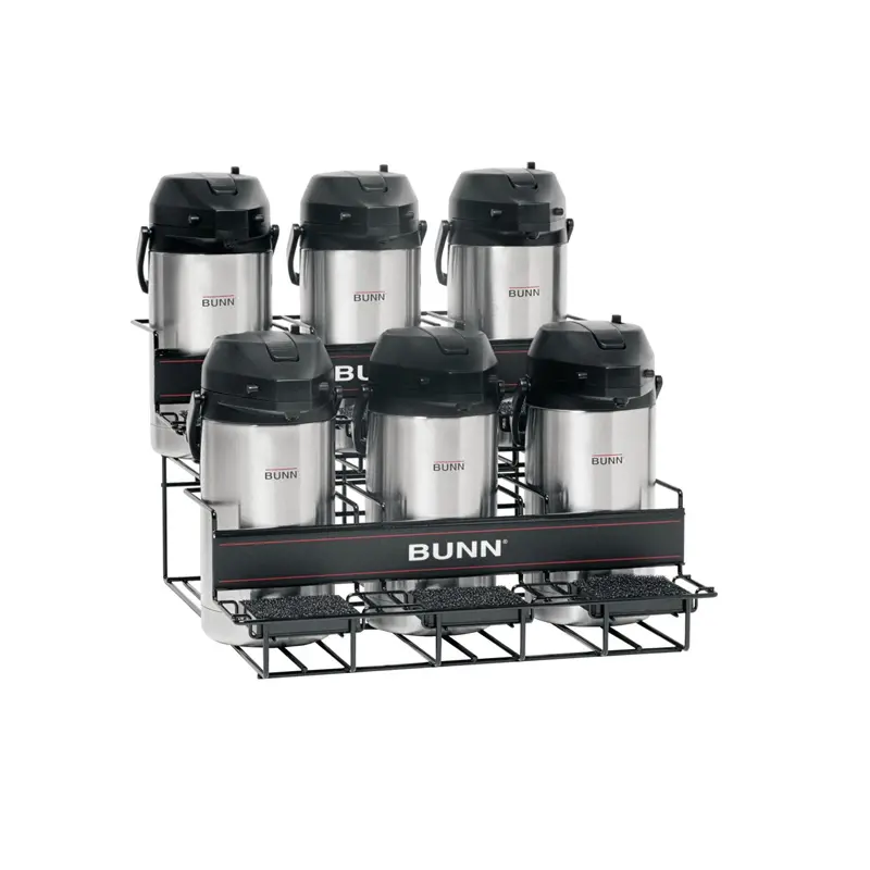 Bunn Universal 6-Tier Airpot Rack – 3 Lower + 3 Upper Shelves 1