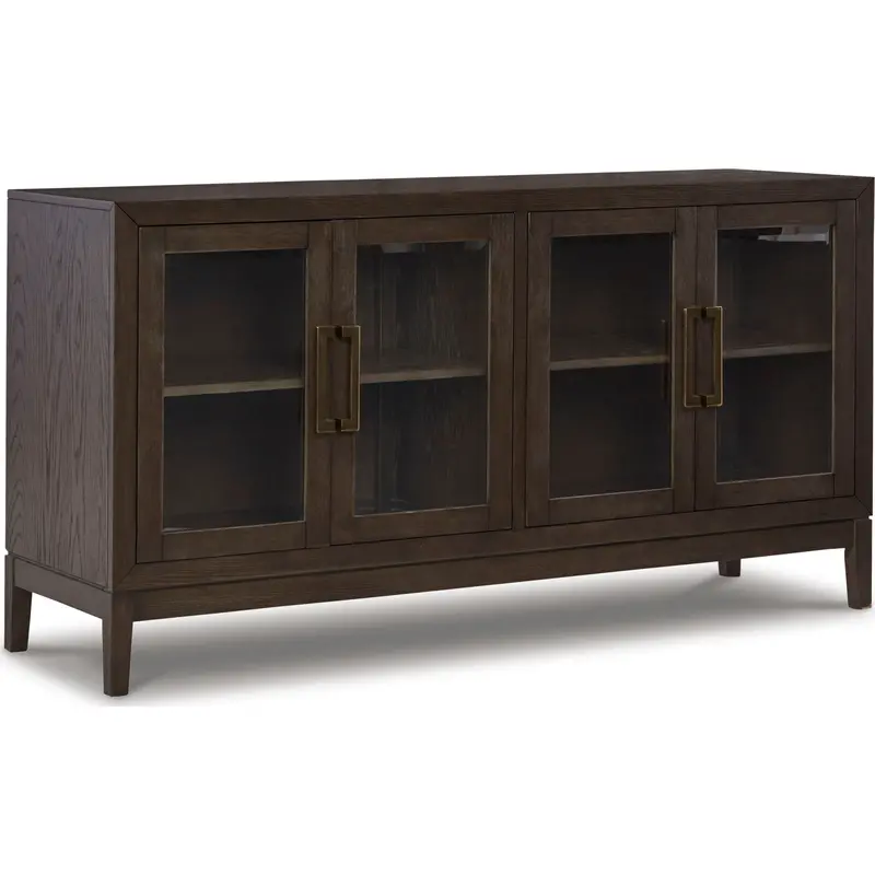 Burkhaus Dining Room Server With Glass Doors & Drawer Storage 1