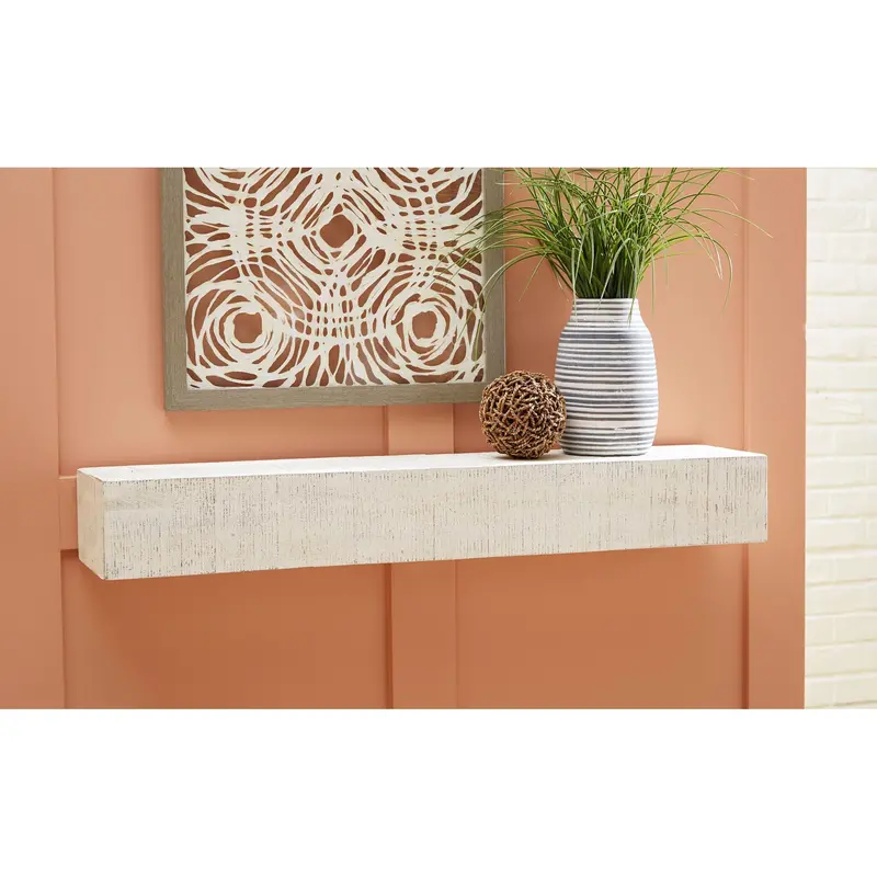 Cadmon Floating Wall Shelf With Matte Black Brackets 2