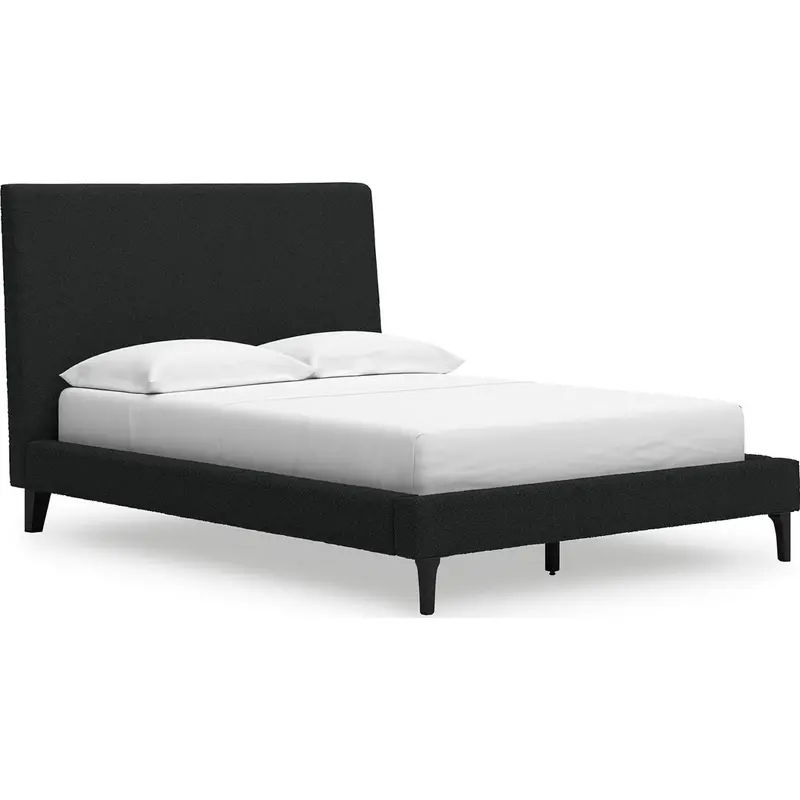 Cadmori Full-Size Upholstered Bed Frame With Button-Tufted Headboard 1