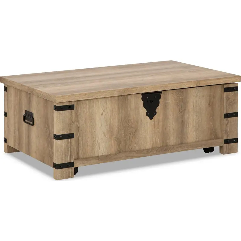 Calaboro Rectangular Coffee Table With Tempered Glass Top 1