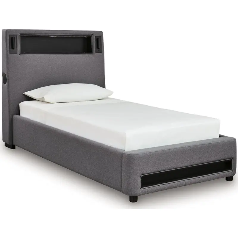 Cayberry Upholstered Bed Frame – Button-Tufted Platform Design 1