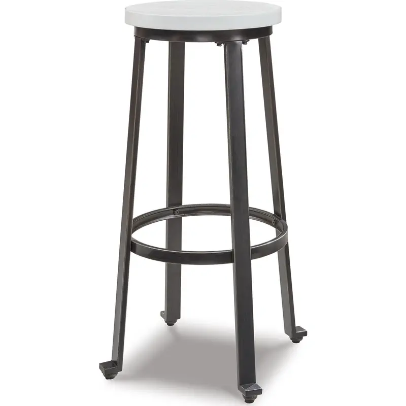 Challiman Bar-Height Stool – Industrial-Style Metal Frame With Cushioned Seat 1