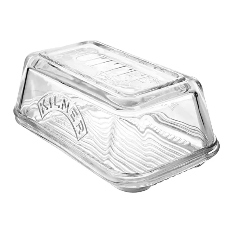 Classic Glass Butter Dish With Hinged Lid – Kilner Design 1