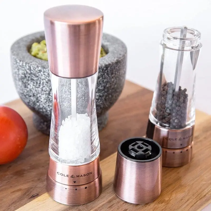 Cole & Mason Derwent Copper Salt & Pepper Mill Gift Set – 190 Mm Gourmet Pair 2