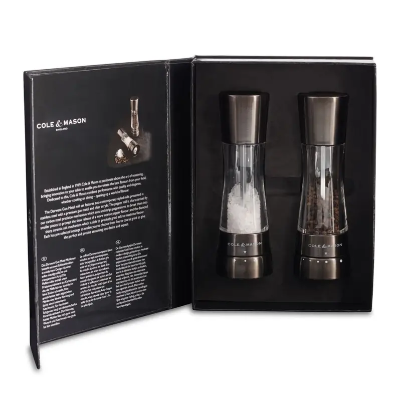Cole & Mason Derwent Gunmetal Salt & Pepper Mill Gift Set – Premium Gourmet Pair 2