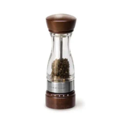 Cole & Mason Keswick Dark Wood & Acrylic Pepper Grinder – Gourmet Precision 1