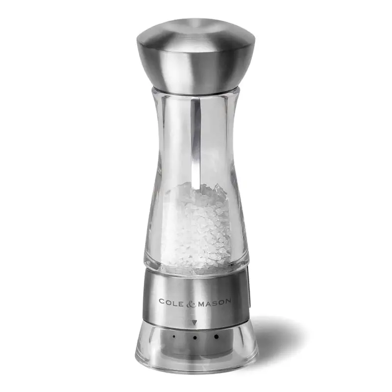 Cole & Mason Windermere Gourmet Salt Mill – Stainless Steel & Acrylic, 16.5 Cm 1