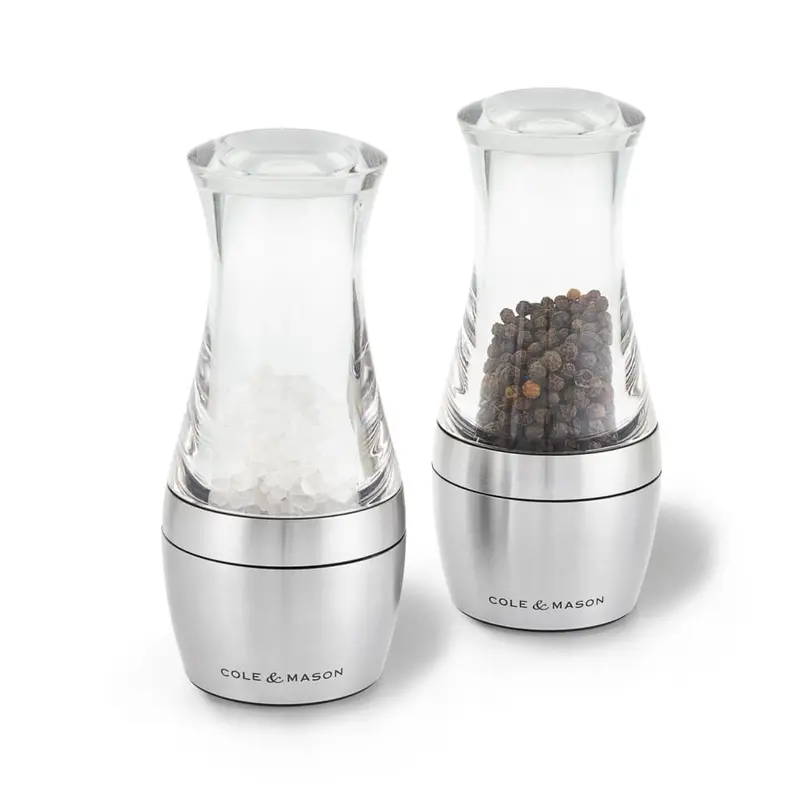 Cole & Mason Wishford Salt And Pepper Mill Gift Set – Acrylic & Stainless Steel 1