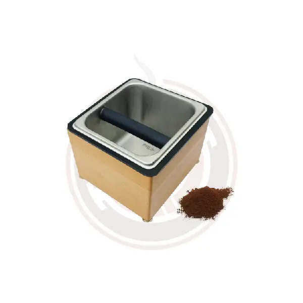 Compact Wooden Countertop Knock Box – 7.32" X 6.85" X 5.08" 1
