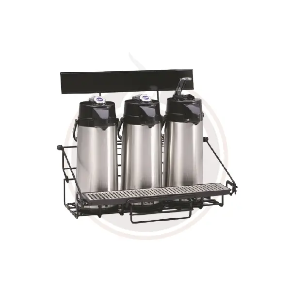 Curtis Wr3B0000 Three-Airpot Black Wire Rack – 19" X 23.125" Footprint 1
