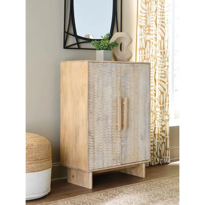 Dallinbury Contemporary Accent Cabinet With Open Shelving 2