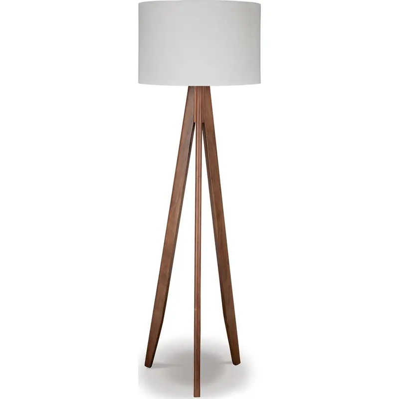 Dallson Adjustable Metal Floor Lamp With Fabric Shade 1