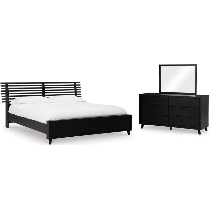 Danziar 5-Piece Queen Slat Platform Bedroom Set 1