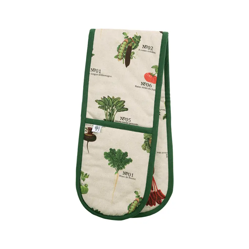 Dexam Rhs Benary Vegetables Double-Layer Oven Gloves – Stone 1