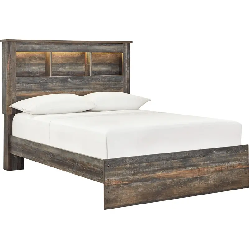 Drystan Full-Size Bookcase Bed – Integrated Shelving Design 1