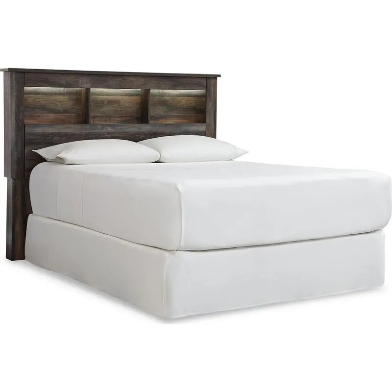 Drystan Upholstered Bookcase Headboard For Bedroom 1