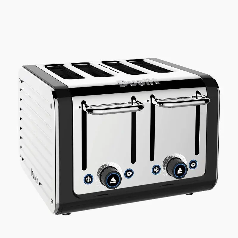Dualit Architect 4-Slice Toaster: Black And Brushed Stainless Steel Design 1